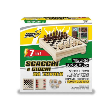 INGROSSO GIOCATTOLI TABLE GAME 7 IN 1 CM.30X30X5 8005586823786 GIOCHI E GIOCATTOLI SCACCHI DAMA