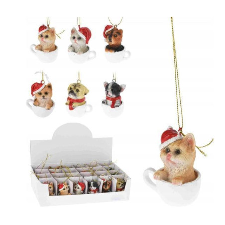 INGROSSO ARTICOLI DI NATALE ANIMALE RESINA NATALE DA APPEND. 6CM ASS 8721037089418 ADDOBBI ALBERO NATALE APPENDINI NATALIZI