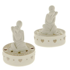 INGROSSO BOMBONIERE AMAMI COPPIA LED ROUND S/2 80008538 ARTICOLI PER COMUNIONI BOMBONIERE