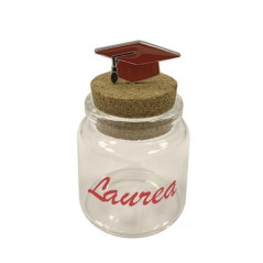 INGROSSO BOMBONIERE DECORA BARATTOLO LAUREA H.8 pz.6 8058269847555 ARTICOLI PER COMUNIONI BOMBONIERE