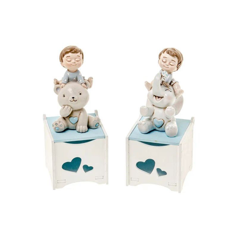 SCATOLINA SWEET BOY H.12 S/2 EAN 80008606 INGROSSO BOMBONIERE