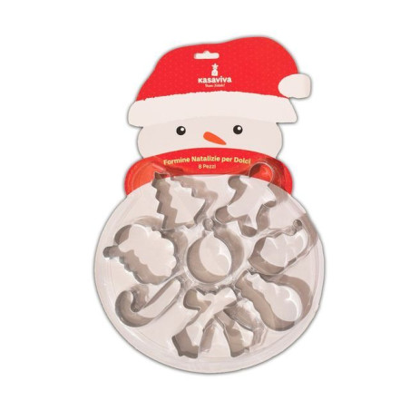 INGROSSO ARTICOLI DI NATALE FORMINE NATALIZIE PER DOLCI 8PZ 8034116471975 ACCESSORI NATALIZI PER LA TAVOLA CUCINA NATALIZIA