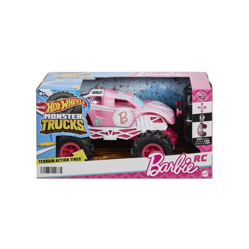 H.W. MONSTER TRUCK BARBIE R/C 1:24 HNV02 EAN 0194735149735 INGROSSO AUTO CON RADIOCOMANDO
