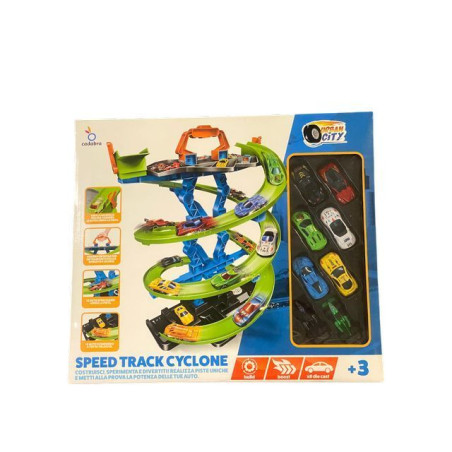 INGROSSO GIOCATTOLI URBAN CITY SPEED TRACK CYCLONE 8 VEICOLI 8056894906203 PISTE PER MACCHININE PISTE MODELLINI AUTO