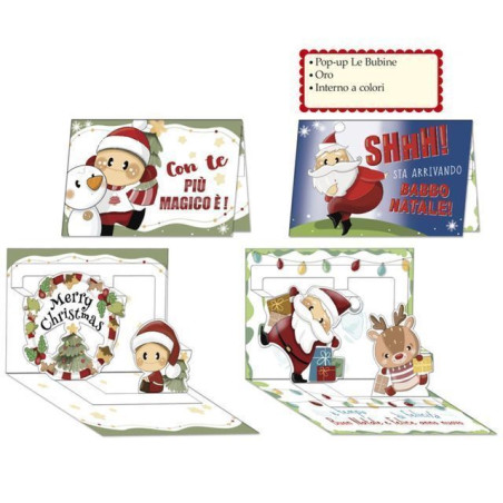 INGROSSO ARTICOLI DI NATALE BIGLIETTI POP UP DOLCELEGNO 8001608379316 ARTICOLI NATALIZI BIGLIETTI NATALIZI