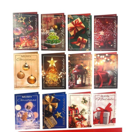 INGROSSO ARTICOLI DI NATALE MINI BIGLIETTI 7X10