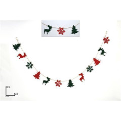 INGROSSO ARTICOLI DI NATALE GHIRLANDA FELTRO SOGG. NAT. 140CM RO/VER 8033113964114 DECORAZIONI NATALIZIE ARTICOLI DECORATIVI