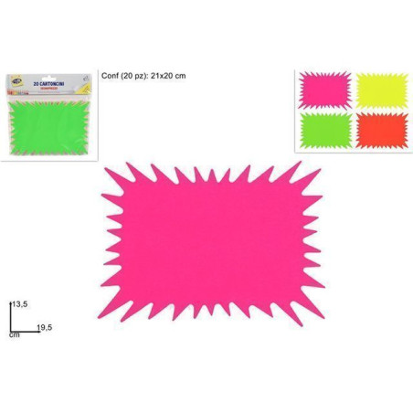 INGROSSO CARTOLERIA CARTONCINO SEGNAPREZZO 20PZ GR. ZIG ZAG 8034048452271 ARTICOLI DI CANCELLERIA ETICHETTE LABEL POSTIT