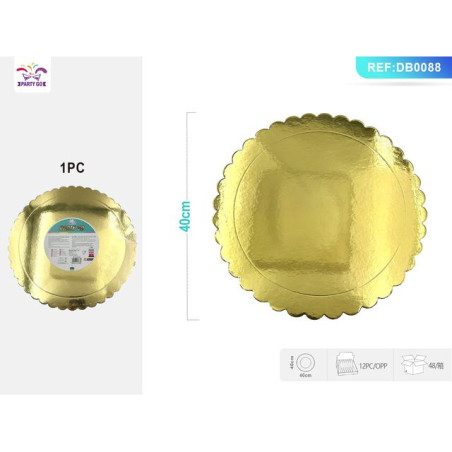 INGROSSO CAKE DESIGN BASE TORTA CARTA TONDA B.ORO 2MM 40CM 8058617570883 ACCESSORI PER CAKE DESIGN VASSOI E DISCHI