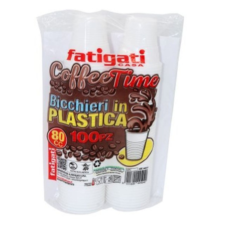INGROSSO CASALINGHI BICCHIERI PLAS.100PZ/80CC BIANCHI 8011690445240 ACCESSORI CUCINA BICCHIERI PER CASA