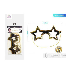 INGROSSO FESTA E PARTY OCCHIALI STELLA ORO 8058617841587 ARTICOLI PER FESTE ACCESSORI PARTY