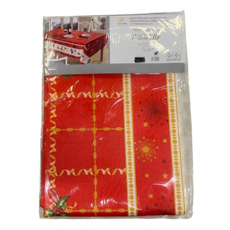 INGROSSO ARTICOLI DI NATALE TOVAGLIA NATALE ANTIMACCHIA 140x230CM 8052784010517 ACCESSORI NATALIZI PER LA TAVOLA TOVAGLIE NATALE