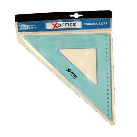 SQUADRA IN PLASTICA 30CM A 45 GRADI EAN 8033593056774 INGROSSO SQUADRE E RIGHE