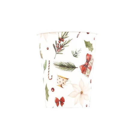 INGROSSO ARTICOLI DI NATALE BICCHIERI CC.250 PZ.8 A LITTLE CHRISTMAS 8010052647629 ACCESSORI NATALIZI PER LA TAVOLA