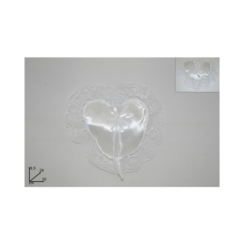 CUSCINO CUORE PORTA FEDI C/PIZZO EAN 8034048288771 INGROSSO ACCESSORI PARTY CUSCINO CUORE PORTA FEDI C/PIZZO EAN 8034048288771 INGROSSO ACCESSORI PARTY