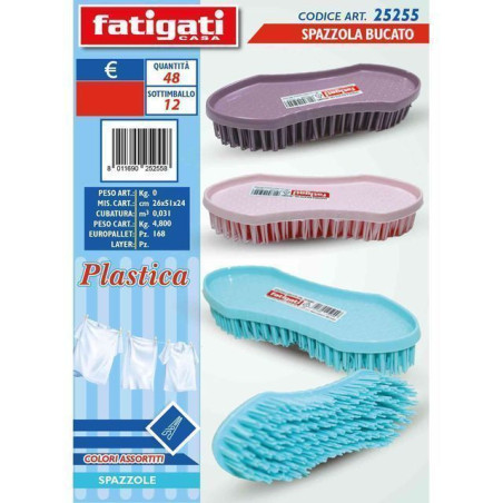 SPAZZOLA BUCATO COLOR ASSORTITI EAN 8011690252558 INGROSSO ACCESSORI PULIZIA