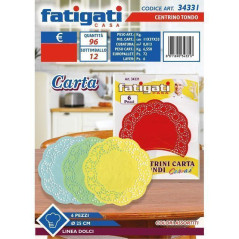 INGROSSO CASALINGHI CENTRINO CARTA TONDO CM.25 PZ.6 COLOR 8011690343317 ACCESSORI CUCINA ACCESSORI PER DOLCI
