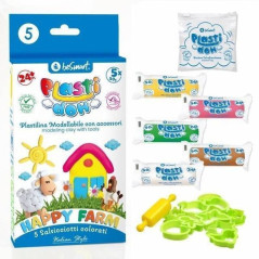 INGROSSO CARTOLERIA PLASTI-DOH HAPPY FARM C/ACC. 5 COLORI 8023650026079 PLASTILINA PASTA PER MODELLARE DIDO