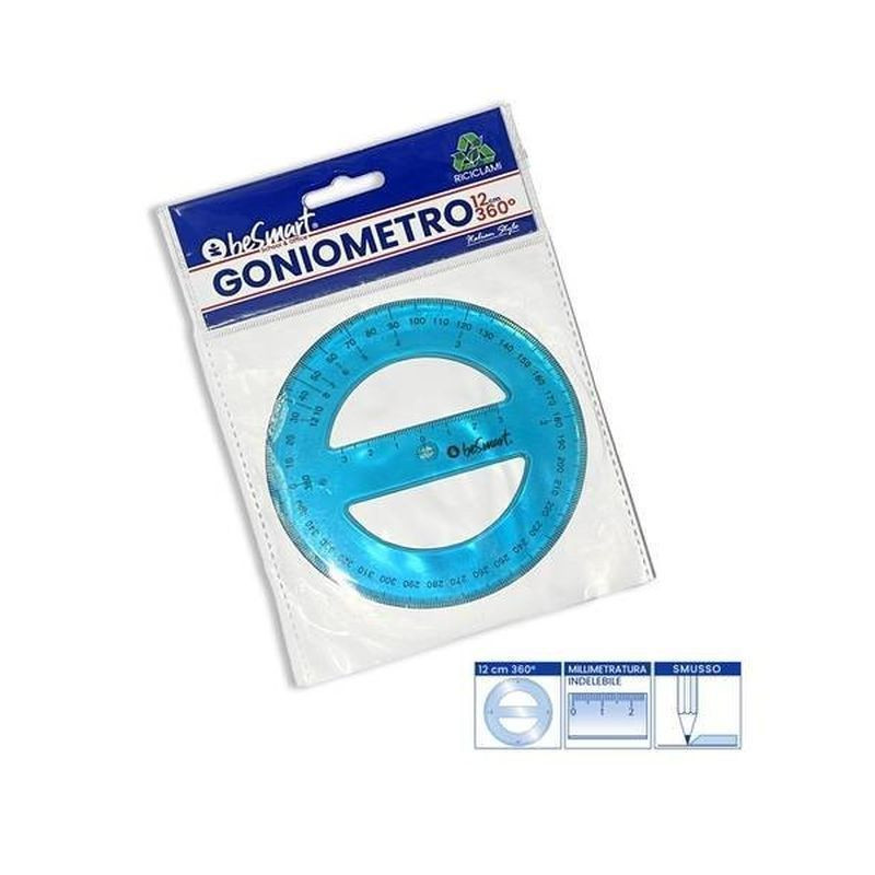 GONIOMETRO 360 G DIAMETRO 12CM BE SMART EAN 8023650066495 INGROSSO SQUADRE E RIGHE GONIOMETRO 360 G DIAMETRO 12CM BE SMART EAN 8023650066495 INGROSSO SQUADRE E RIGHE