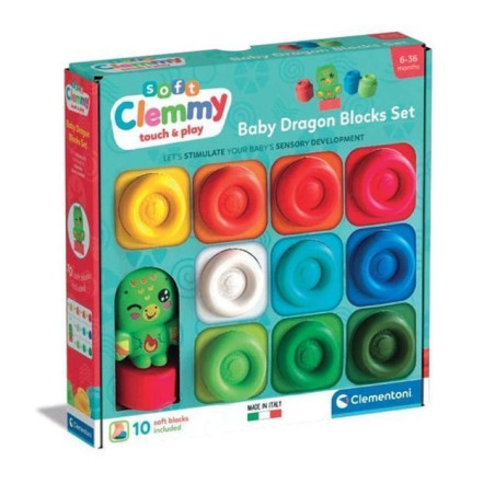 CLEMMY SET 10 BLOCCHI DRAGON 17980 EAN 8005125179800 INGROSSO BABY CLEMENTONI