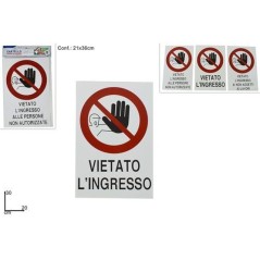 INGROSSO CARTOLERIA CARTELLO DIVIETO DI ACCESSO 6ASS 8034048400173 ARTICOLI DI CANCELLERIA ACCESSORI UFFICIO