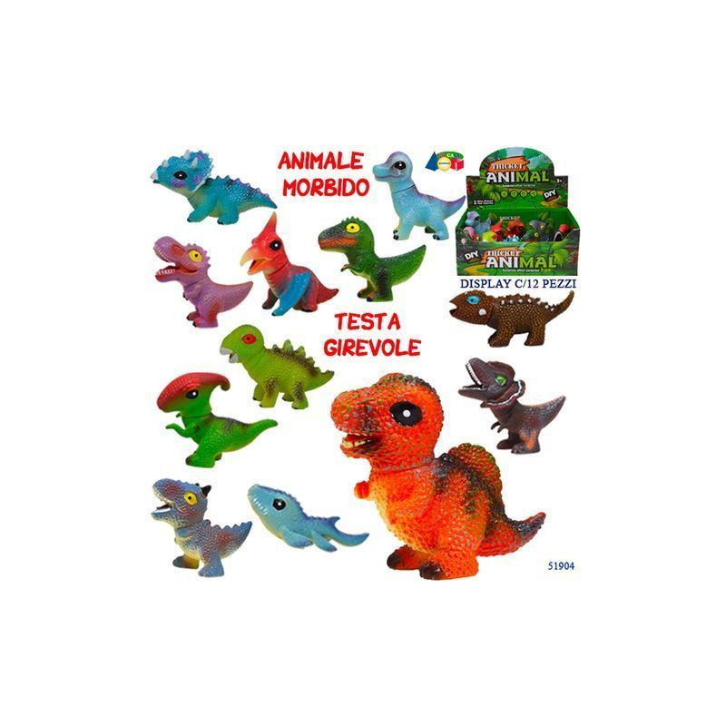 DINOSAURO FUNNY MORBIDO ASS IN DBX EAN 8055742222137 INGROSSO GIOCHI DA EDICOLA