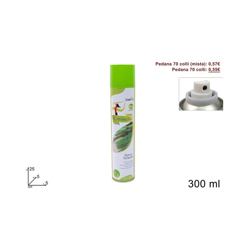 BOMBOLETTA DEO AMBIENTE 300ML CITRONELLA EAN 8034048640296 INGROSSO INSETTICIDA BOMBOLETTA DEO AMBIENTE 300ML CITRONELLA EAN 8034048640296 INGROSSO INSETTICIDA