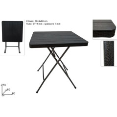 INGROSSO ARTICOLI MARE TAVOLO CM.60X60 RICHIUDIBILE NERO 8034048694169 ARTICOLI ESTIVI ARTICOLI CAMPEGGIO