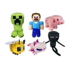 PELUCHE MINECRAFT 18CM 6 ASS. EAN 5038104012013 INGROSSO PELUCHE MORBIDOSI