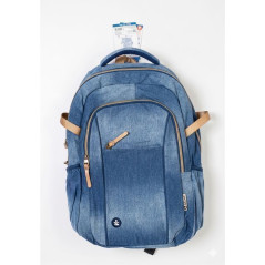 ZAINO GRAVITY DOPPIO SCOMP. DENIM JEANS EAN 8023650077187 INGROSSO ZAINI SCUOLA