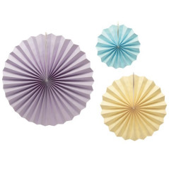 ROSONE IN CARTA MACARON CM 20/30/40 EAN 8010052409197 INGROSSO ACCESSORI PARTY