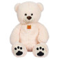 ORSO PANNA 80CM BIANCHINO C/ZAMPE RICAM. EAN 8009549298956 INGROSSO PELUCHE MORBIDOSI