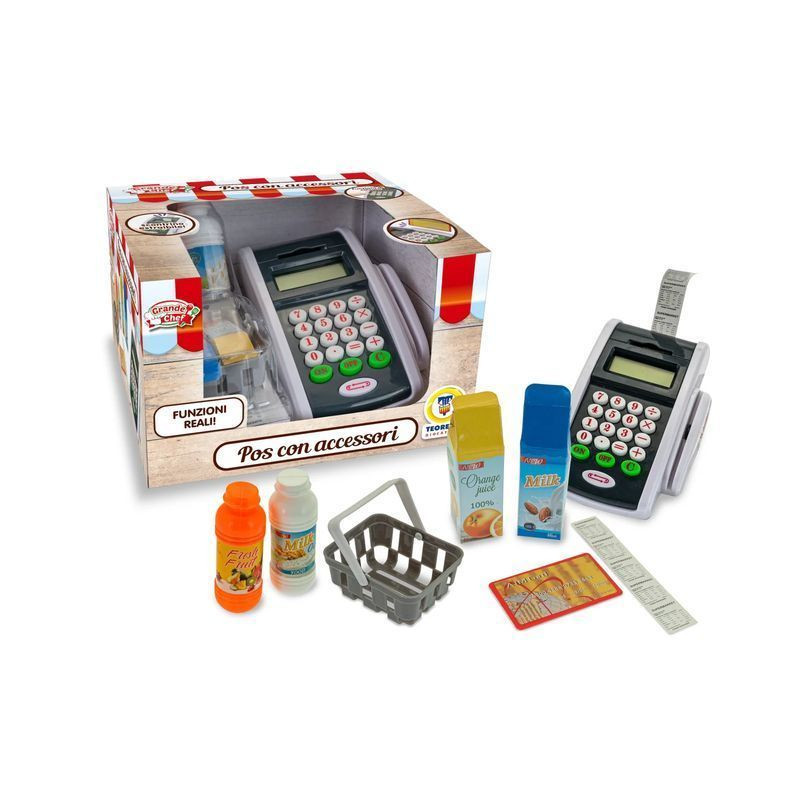 POS CON ACCESSORI E FUNZIONI REALI EAN 8017967804895 INGROSSO GIOCHI SUPERMERCATO