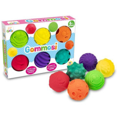 PALLINE ARCOBALENO 6 PZ GOGO EAN 8017967808701 INGROSSO GIOCHI PRIMA INFANZIA