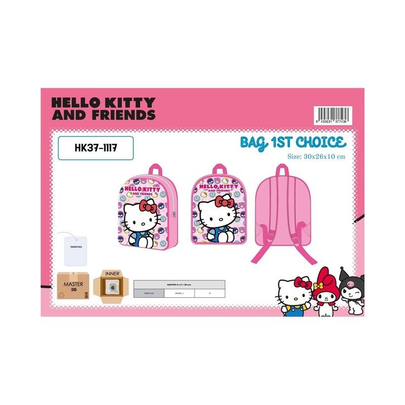 ZAINO 1 TASCA 30X26X10 HELLO KITTY EAN 8435631377436 INGROSSO ZAINI SCUOLA ZAINO 1 TASCA 30X26X10 HELLO KITTY EAN 8435631377436 INGROSSO ZAINI SCUOLA
