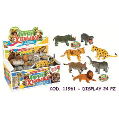 ANIMALI EXTENDABLE SELVAGGI 24PZ EAN 8004817119612 INGROSSO GIOCHI DA EDICOLA