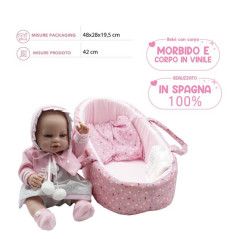 BAMBOLOTTO CORPO VINILE 42CM VESTITO ROS EAN 80010746 INGROSSO BAMBOLE PUBBLICIZZATE