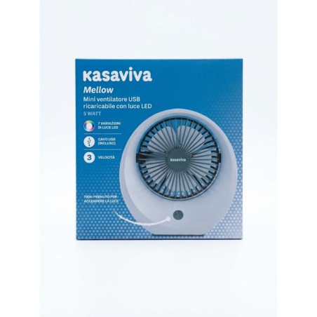 MINI VENTILATORE USB DA TAVOLO C/LUCE AS EAN 8034116817179 INGROSSO VENTILATORI