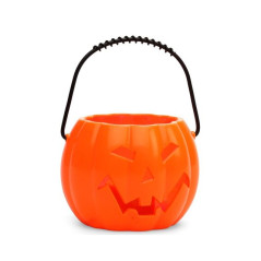 RACCOGLI CARAMELLE ZUCCA 10CM C/LUCE EAN 8422259137252 INGROSSO PORTA DOLCETTI HALLOWEEN
