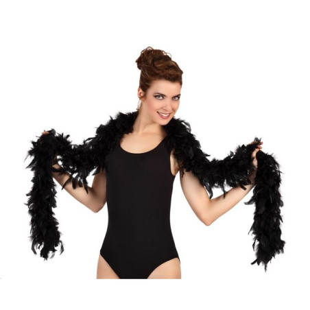 BOA IN PIUME NERO 40G EAN 8422259838081 INGROSSO SET TRAVESTIMENTI HALLOWEEN