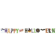 GHIRLANDA HAPPY HALLOWEEN 250CM EAN 8422259749479 INGROSSO FESTONI E ADDOBBI HALLOWEEN