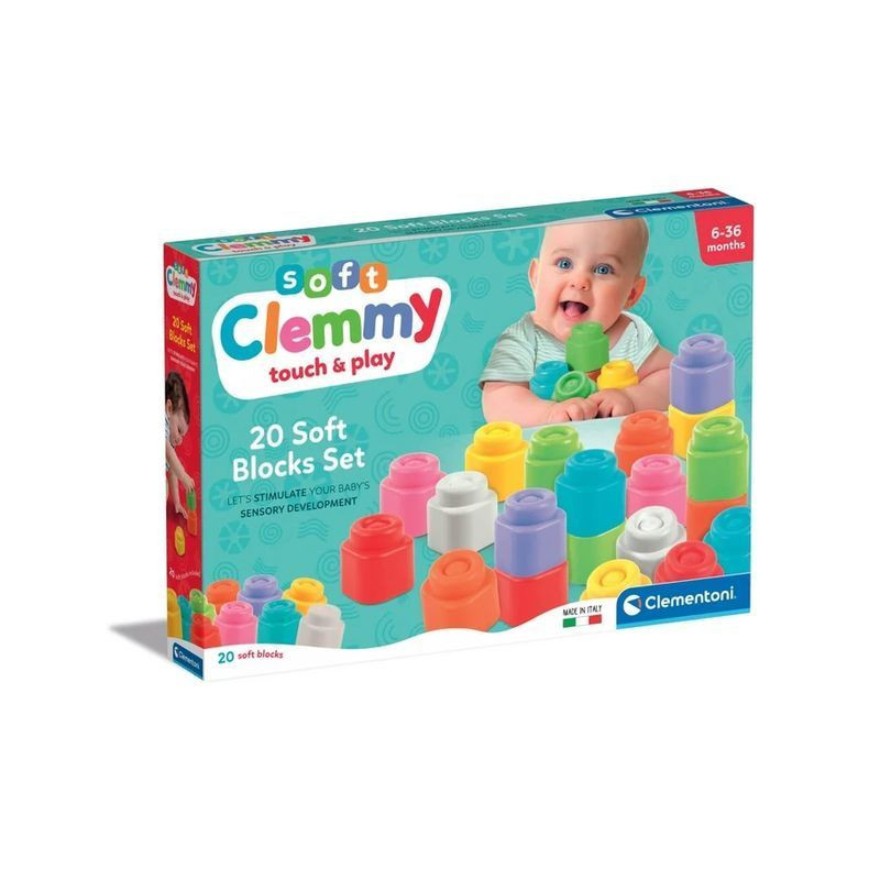 CLEMMY SET 20 BLOCCHI 19587 EAN 8005125195879 INGROSSO GIOCHI PRIMA INFANZIA
