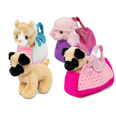 ISOLA DEI CUCCIOLI ANIMALI BORSETTA 17CM EAN 8017967394815 INGROSSO PELUCHE MORBIDOSI