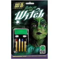 FONDOTINTA VERDE + 4 MATITE EAN 8004761094331 INGROSSO TRUCCHI DI CARNEVALE