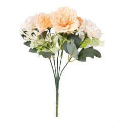GAROFANI PESCA 5 FIORI H.30CM EAN 8056001134574 INGROSSO FIORI FINTI D'ARREDO