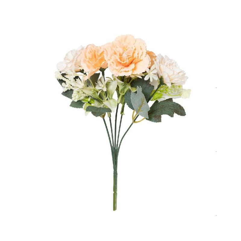 GAROFANI PESCA 5 FIORI H.30CM EAN 8056001134574 INGROSSO FIORI FINTI D'ARREDO
