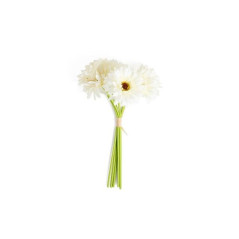 GERBERE BIANCHE 6PZ H.33CM EAN 8056001123905 INGROSSO FIORI FINTI D'ARREDO