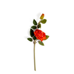 ROSA CON BOCCIOLO NEON H.44CM EAN 8056001124414 INGROSSO FIORI FINTI D'ARREDO