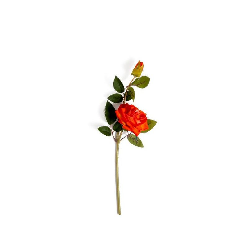 ROSA CON BOCCIOLO NEON H.44CM EAN 8056001124414 INGROSSO FIORI FINTI D'ARREDO
