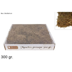 MUSCHIO 300GR MARRONE IN SCATOLA EAN 8033113176531 INGROSSO ACCESSORI PER IL PRESEPE